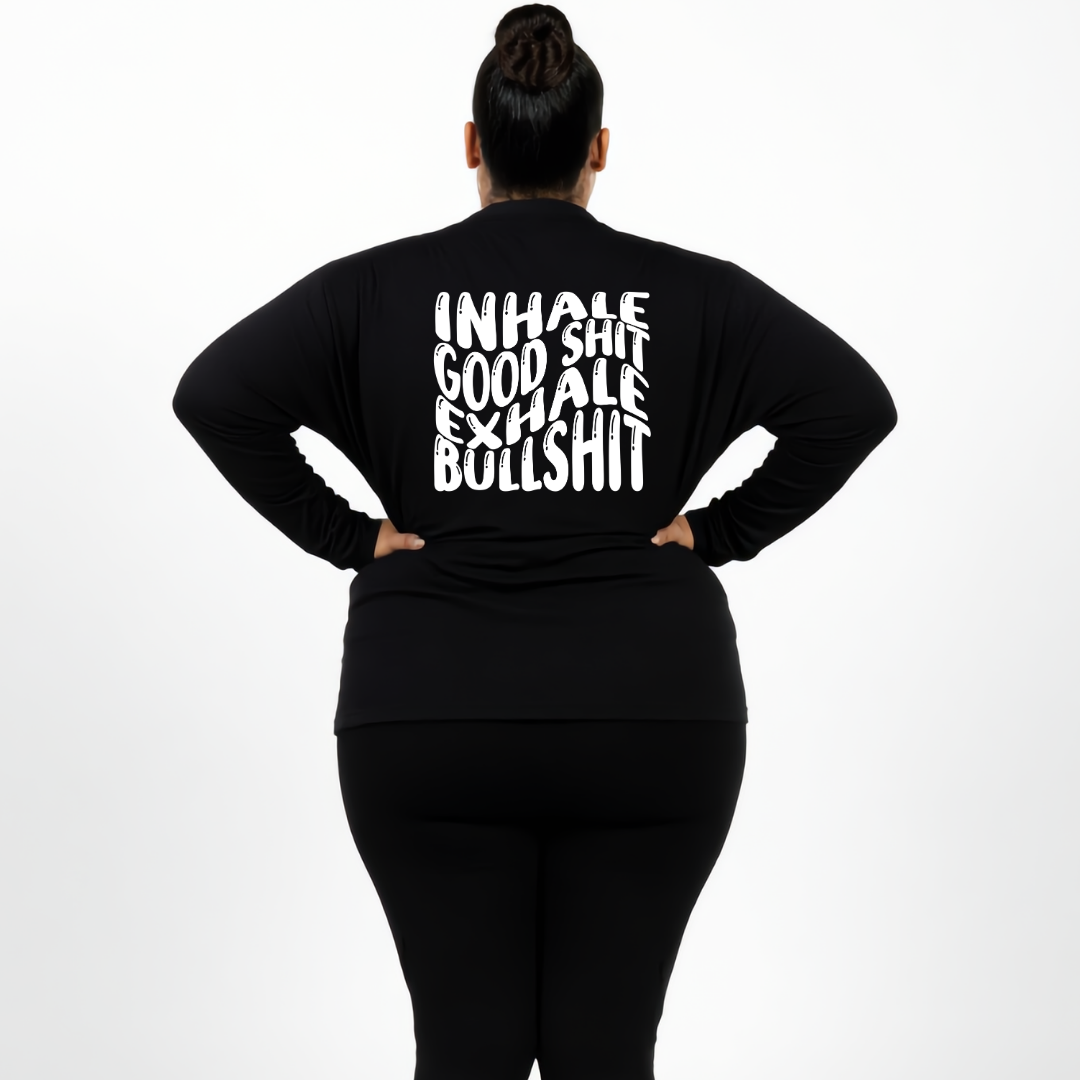 For number 2 can you write alt text descriptions for 2 black long sleeve tees, 1 fronts and 1 back there are no flatlays.