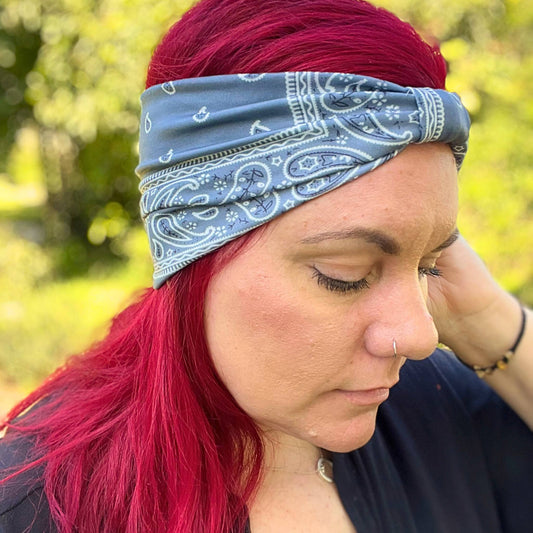 Light Blue Paisley The most comfortable headbands for women