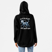 Me & My Cat oversized Black Hoodie