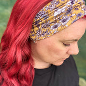 Mustard Floral Twist Headband