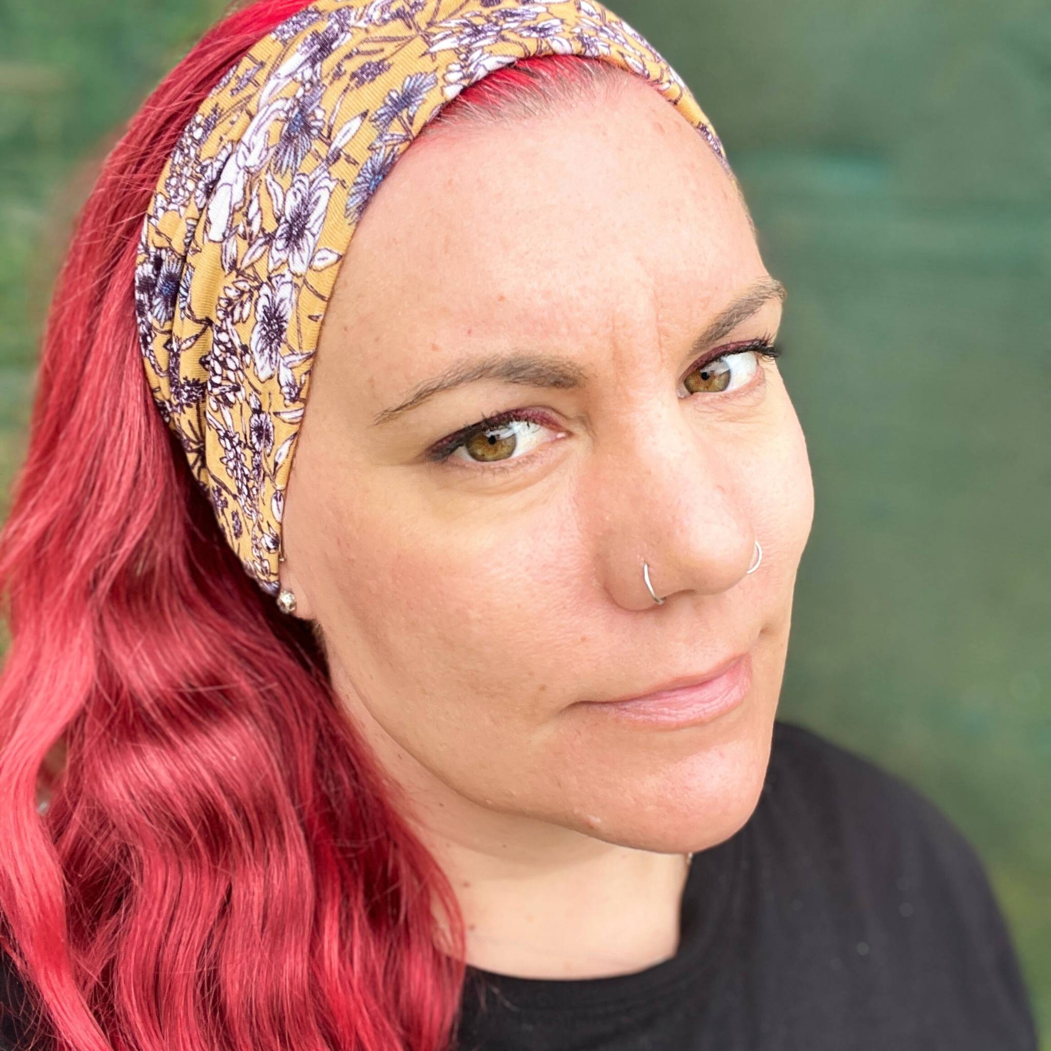 Mustard Floral Twist Headband