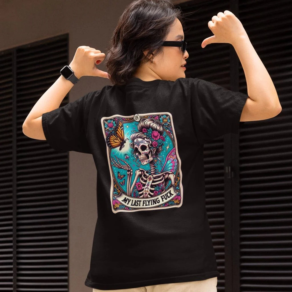 My Last Flying Fuck V Neck Oversized T-shirt