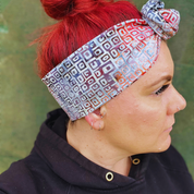 Orange Marble Wired Head Wrap