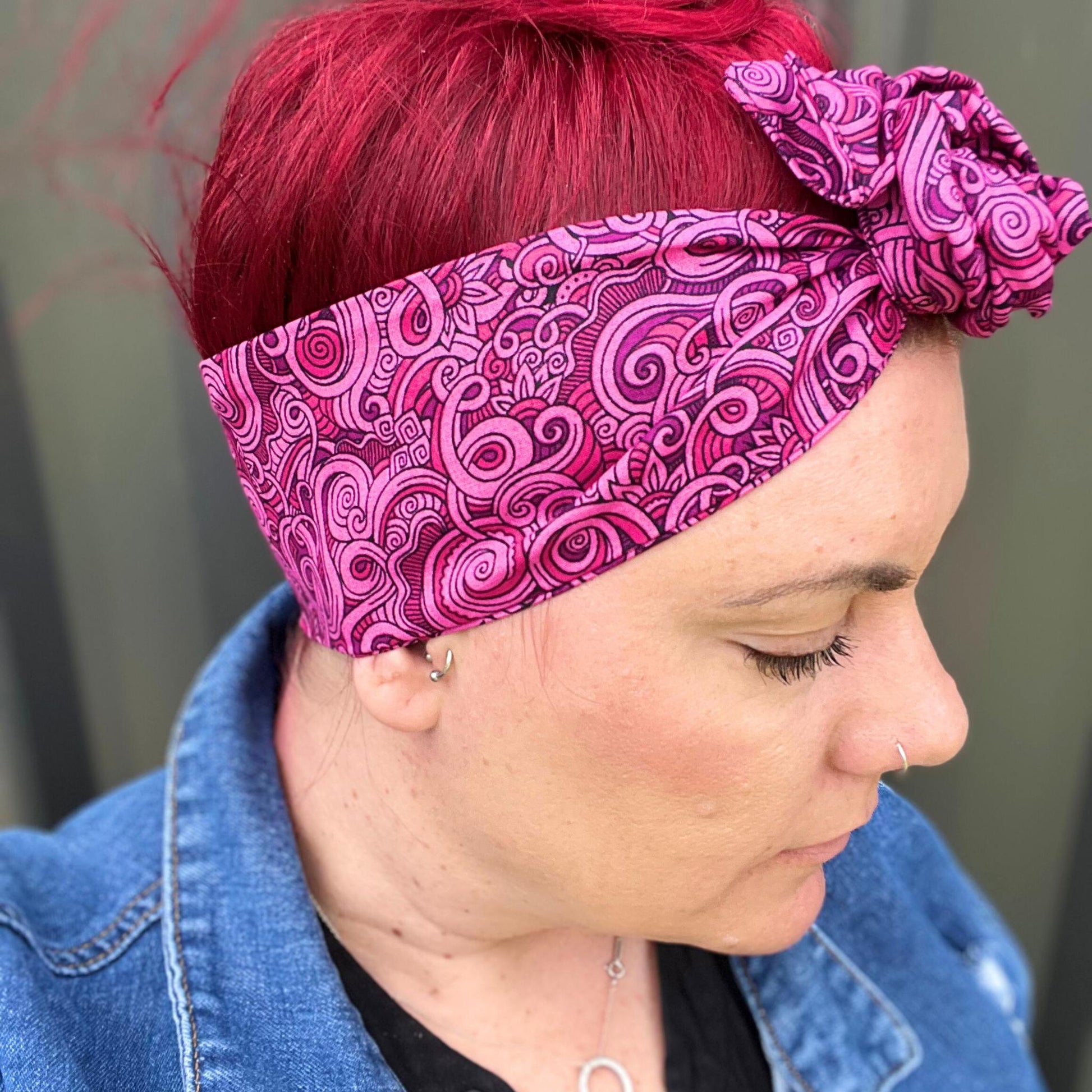 Pink Maori Koru Twist Wire Headband