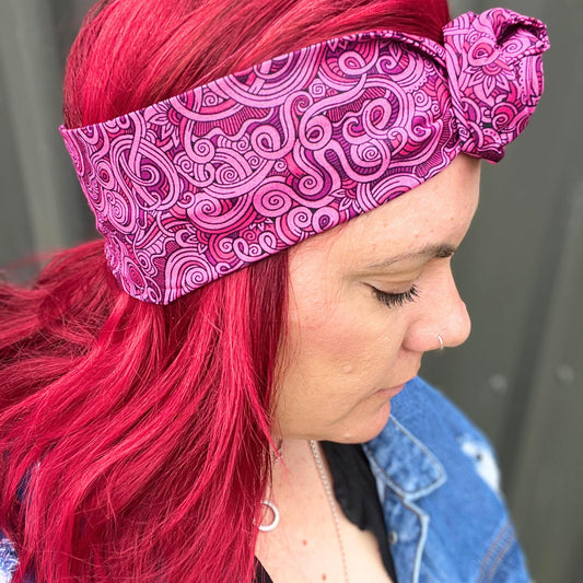 Pink Maori Koru Twist Wire Headband