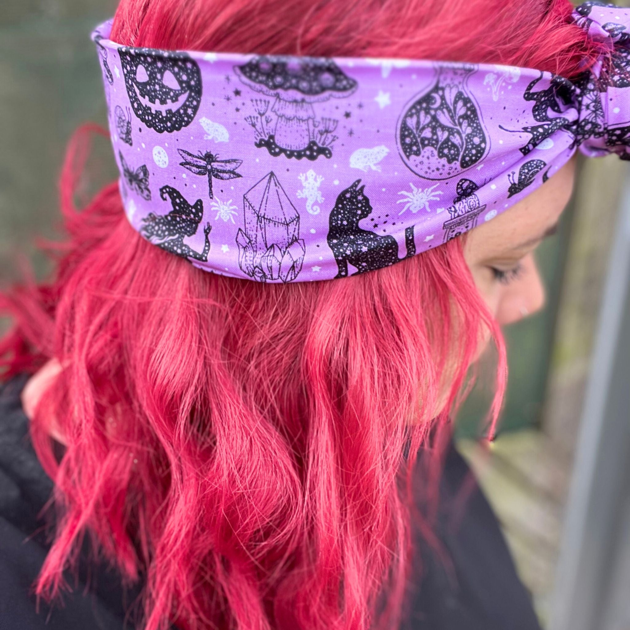 Purple Witch Theme Halloween Wire Head Wrap