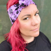 Purple Witch Theme Halloween Wire Head Wrap