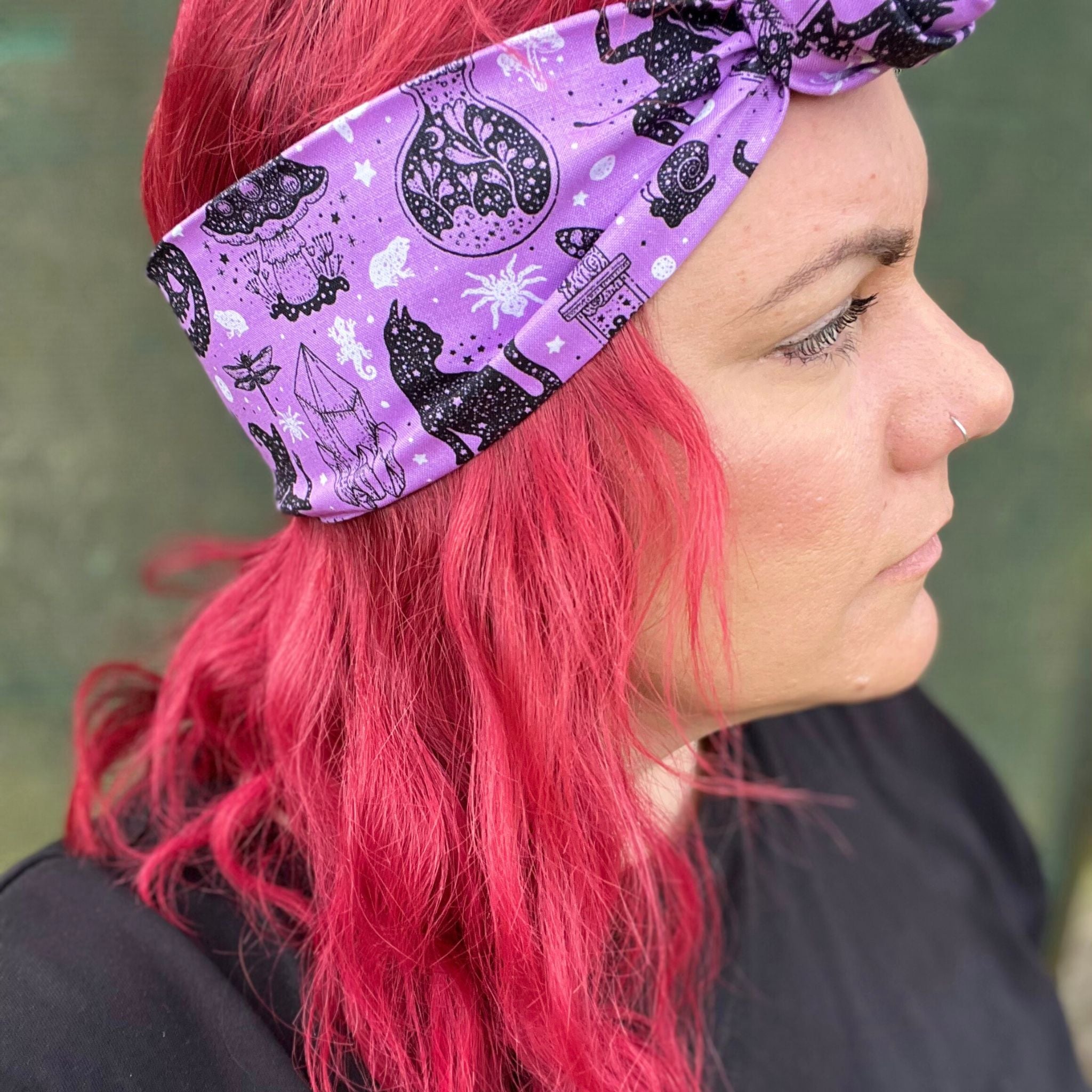 Purple Witch Theme Halloween Wire Head Wrap