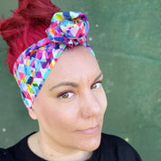 Rainbow abstract Explore our beautifully crafted, Melbourne handmade headbands designed specifically for women with short hair. Each piece is a testament to unique style and expert craftsmanship, ensuring you stand out. Elevate your look with our exclusive, chic headbands tailored just for you. Shop now and discover your perfect accessory!