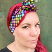 Colourful Gingham Wire Headband