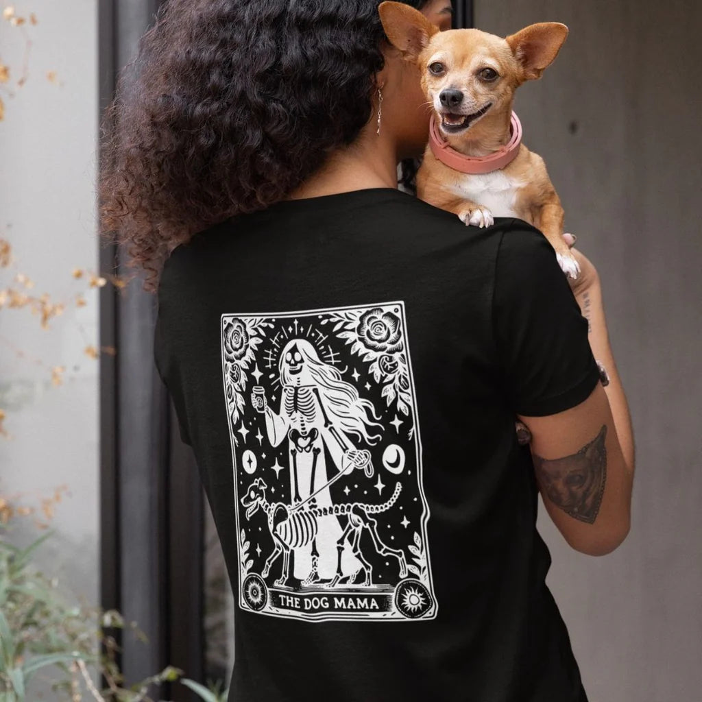 Dog Mama V Neck Oversized T-shirt
