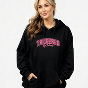 Triggered oversized Black Hoodie