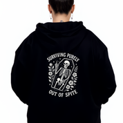 Surviving Oversized Black Hoodie