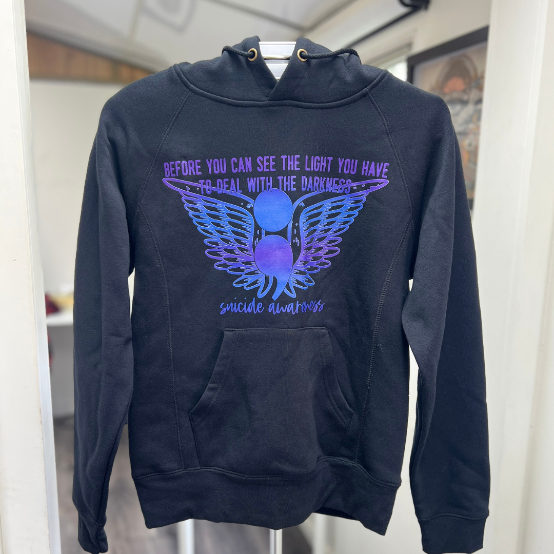-Market Stash- Suicide Awareness Hoodie Small (8-10)