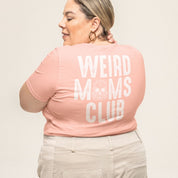 Weird Mums Club tee shown on plus size model, inclusive sizing fashion Australia
