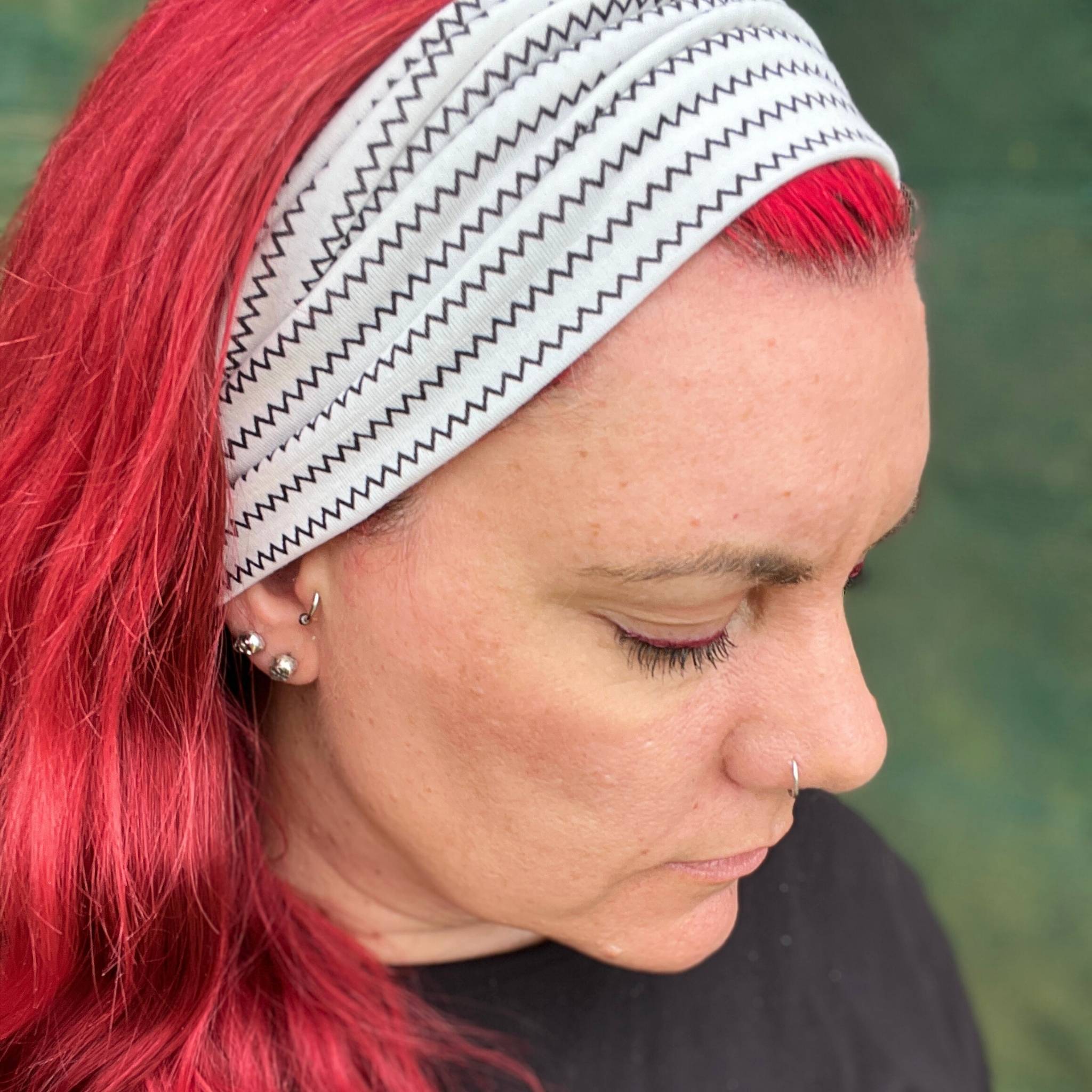 Teal Rose Twist Stretch Headband