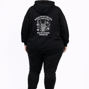 Inner Peace oversized black hoodie women's plus size streetwear Australia sizes 10-40 Bae Bands