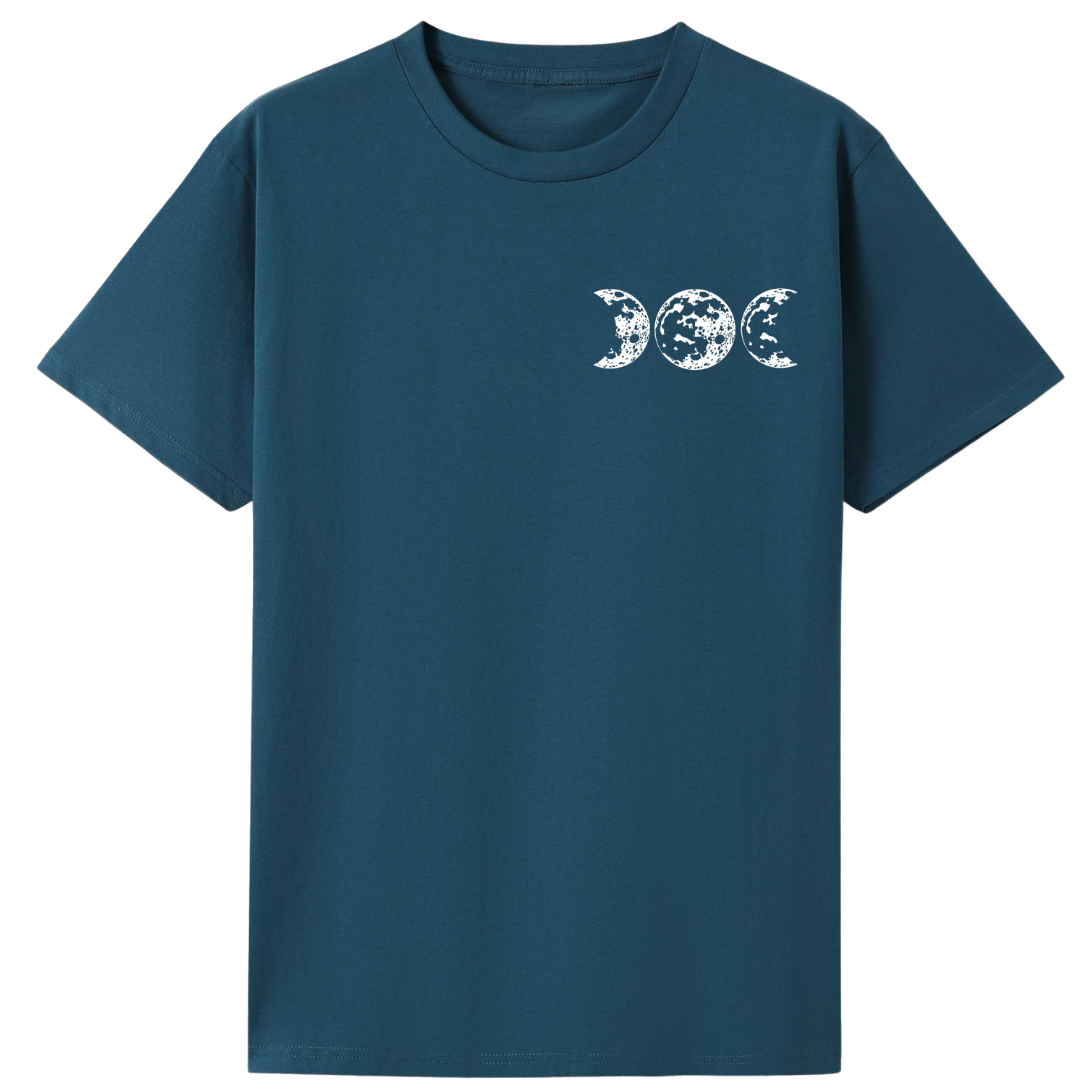 A teal oversized tee with a small Support Your Local Coven graphic on the left chest.