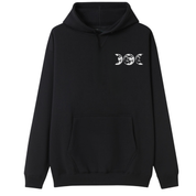 A black oversized hoodie with a small Support Your Local Coven graphic on the left chest.