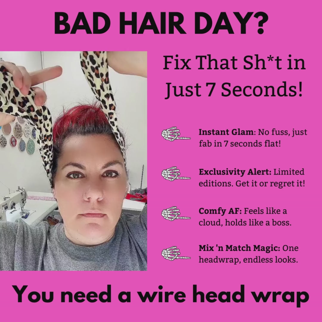 Load video: how to wear a twist fabric headband with wire