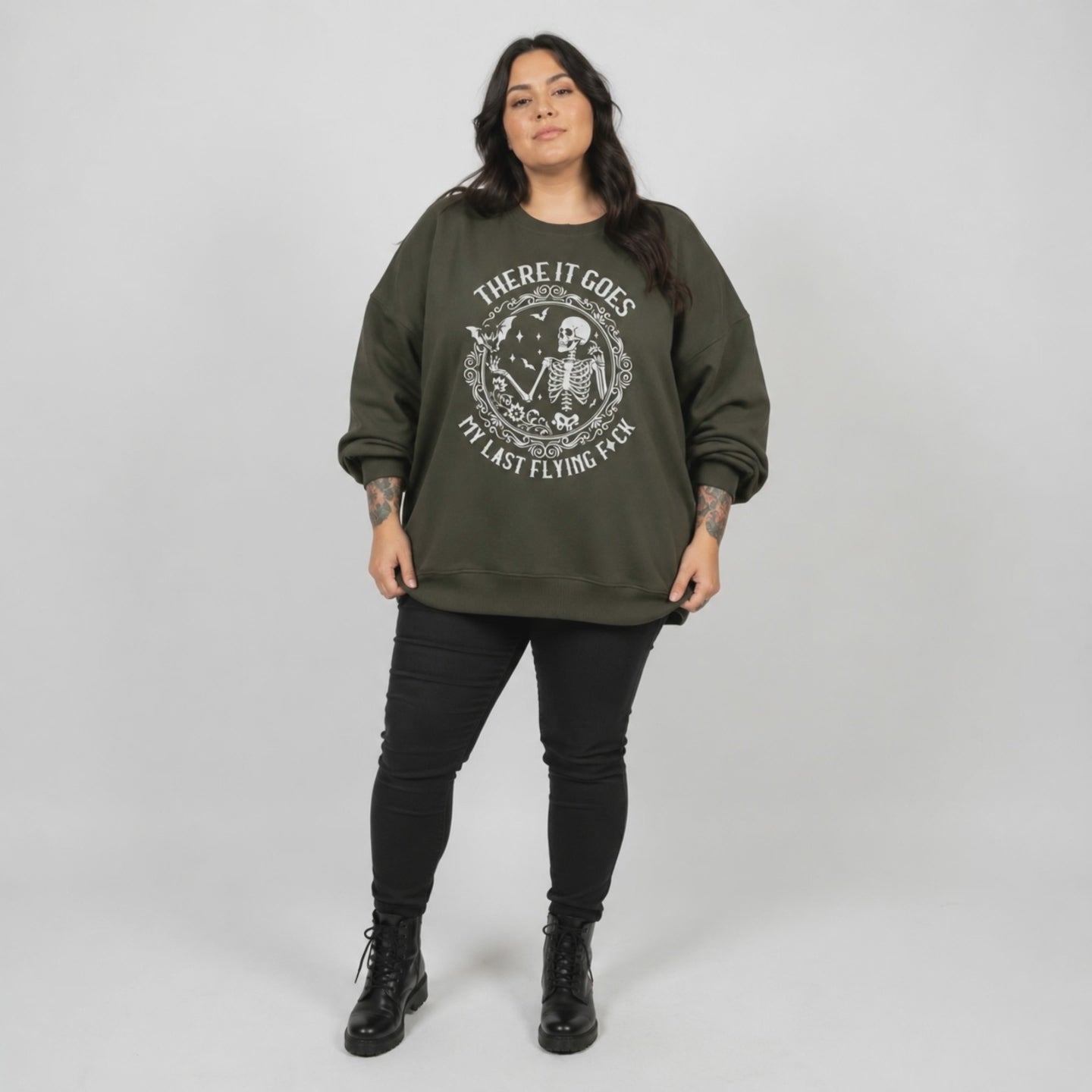 There It Goes My Last Flying Fck Oversized Crew Neck