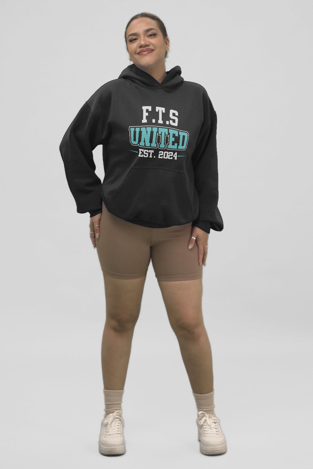 FTS United College Look Black Hoodie, the new movement for women who have had enough looking after other people. Made in Melbourne