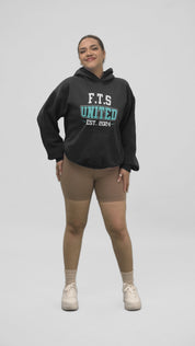 FTS United College Look Black Hoodie, the new movement for women who have had enough looking after other people. Made in Melbourne