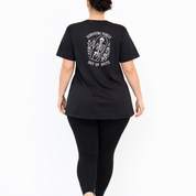 Surviving oversized black graphic tee women's plus size streetwear Australia sizes 10-40 Bae Bands