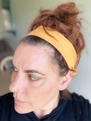 Mustard Boho Wire Headband - Bae Bands Australia Twist Bow Wire Headband allows for your headband to stay in place all day with no headaches,