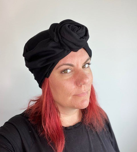 Black headscarf | Turban with Wire