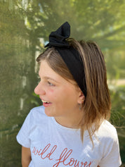 Black - Bae Kids Boho Wire Headband - Bae Bands Australia Twist Bow Wire Headband allows for your headband to stay in place all day with no headaches,