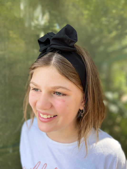 Black - Bae Kids Boho Wire Headband - Bae Bands Australia Twist Bow Wire Headband allows for your headband to stay in place all day with no headaches,