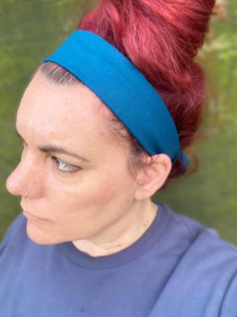 Blue Boho Wire Headband - Bae Bands Australia Twist Bow Wire Headband allows for your headband to stay in place all day with no headaches,