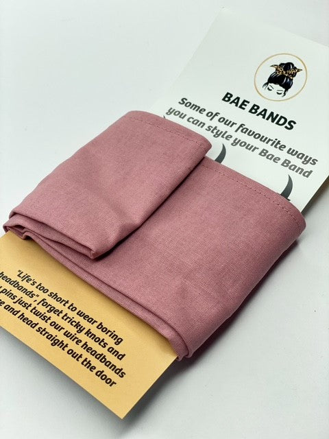 Dusty Pink Boho Wire Headband - Bae Bands Australia Twist Bow Wire Headband allows for your headband to stay in place all day with no headaches,