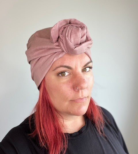 Pink headscarf | Turban with Wire