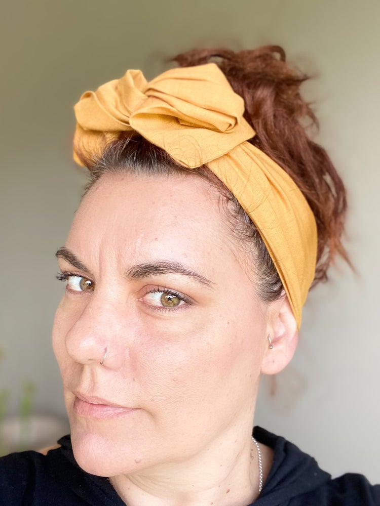 Mustard Boho Wire Headband - Bae Bands Australia Twist Bow Wire Headband allows for your headband to stay in place all day with no headaches,