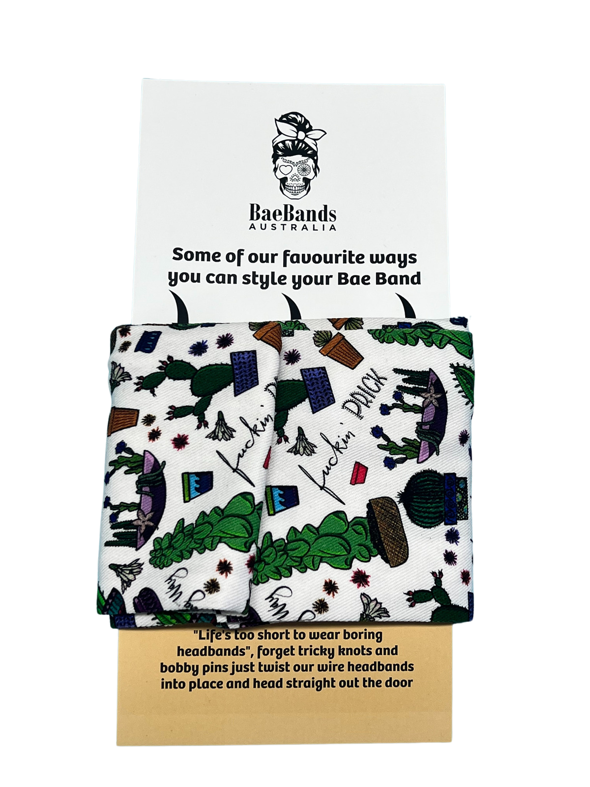 F**king P*ick on White Wired Head Wrap