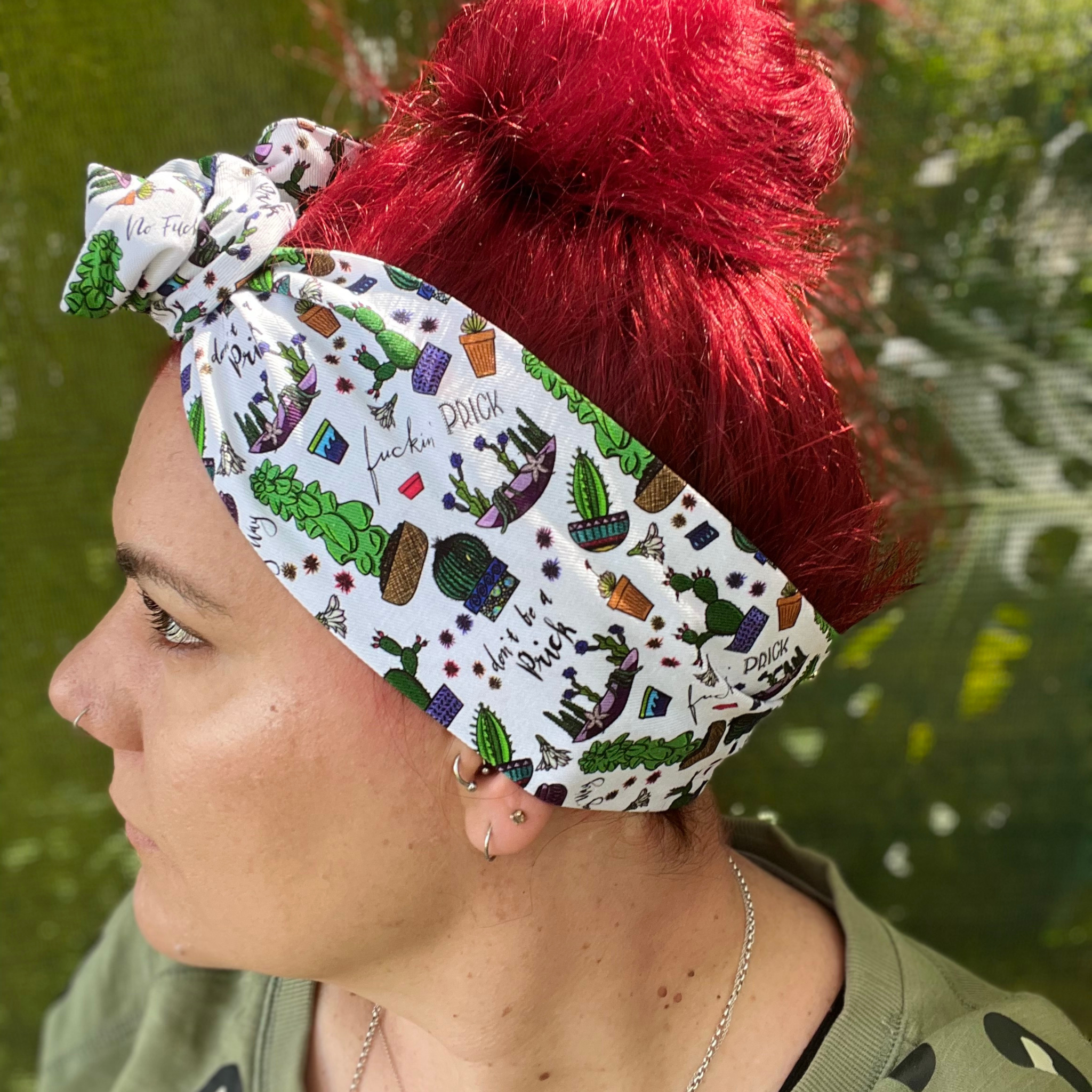 F**king P*ick on White Wired Head Wrap