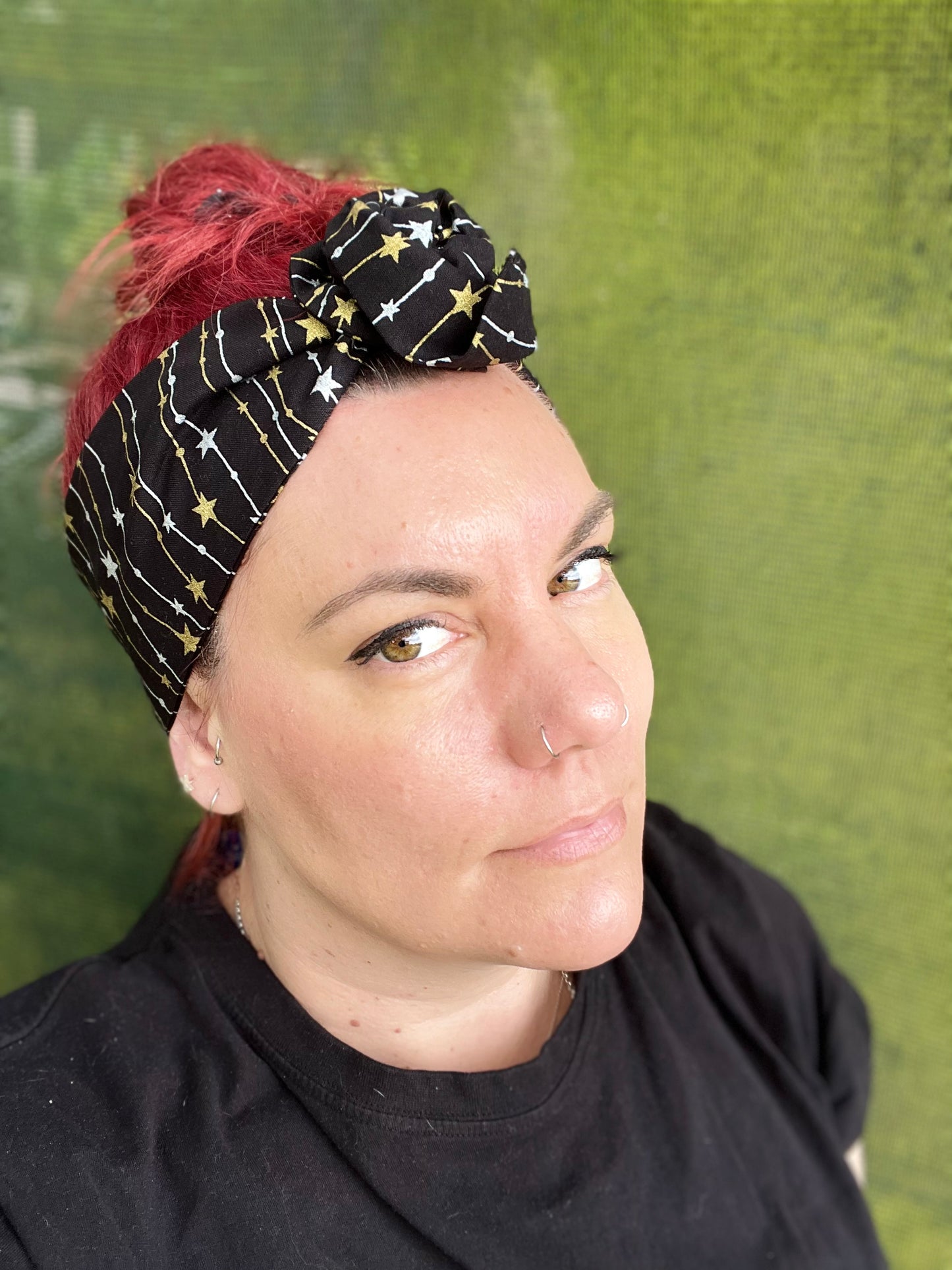 Gold & Silver Stars Wired Head Wrap