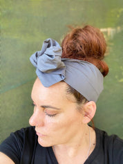 Light Grey Boho Wire Headband - Bae Bands Australia Twist Bow Wire Headband allows for your headband to stay in place all day with no headaches,