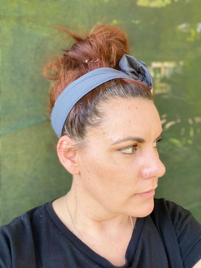Light Grey Boho Wire Headband - Bae Bands Australia Twist Bow Wire Headband allows for your headband to stay in place all day with no headaches,