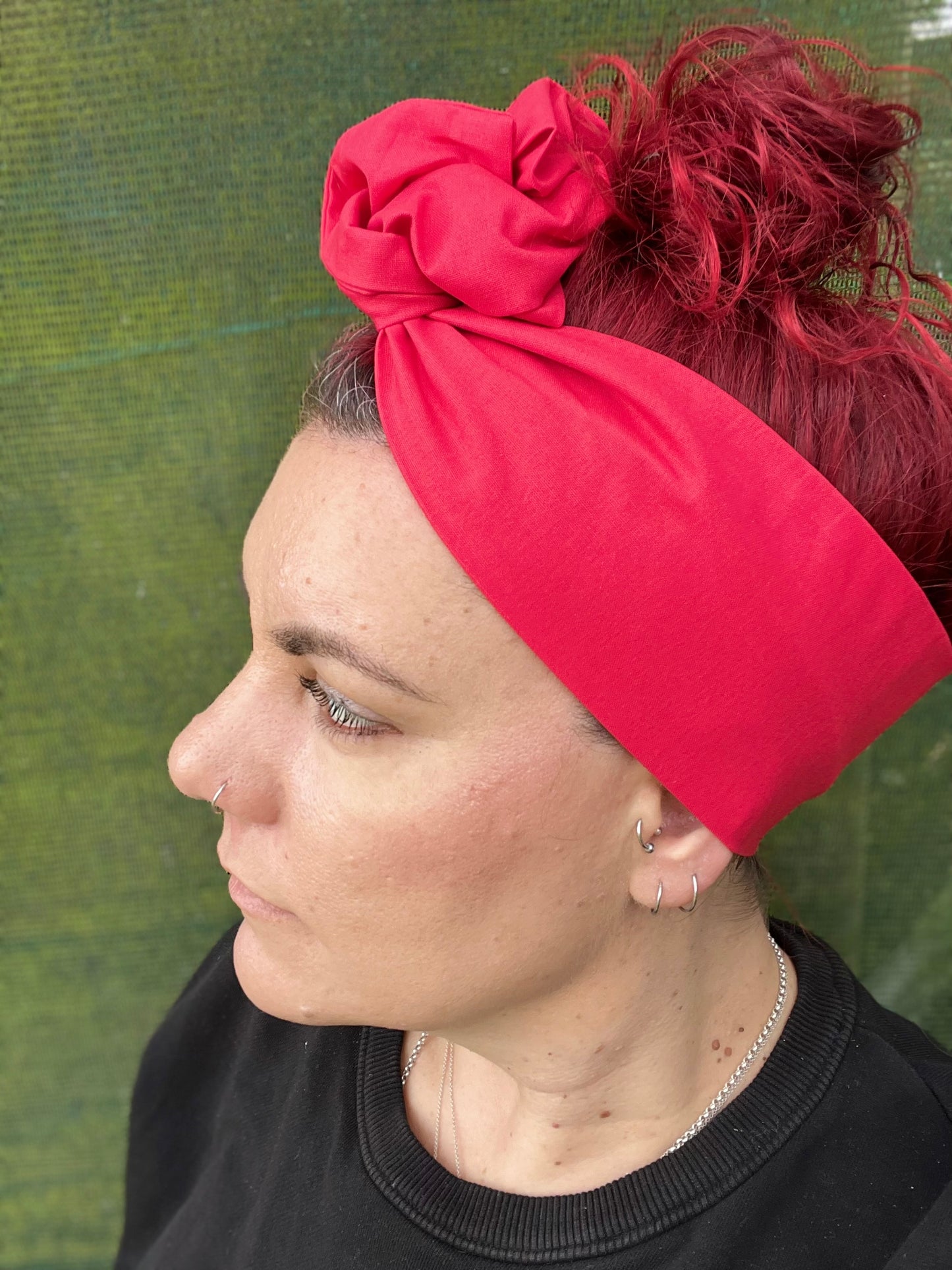 Oriental Red Boho Wire Headband - Bae Bands Australia Twist Bow Wire Headband allows for your headband to stay in place all day with no headaches,