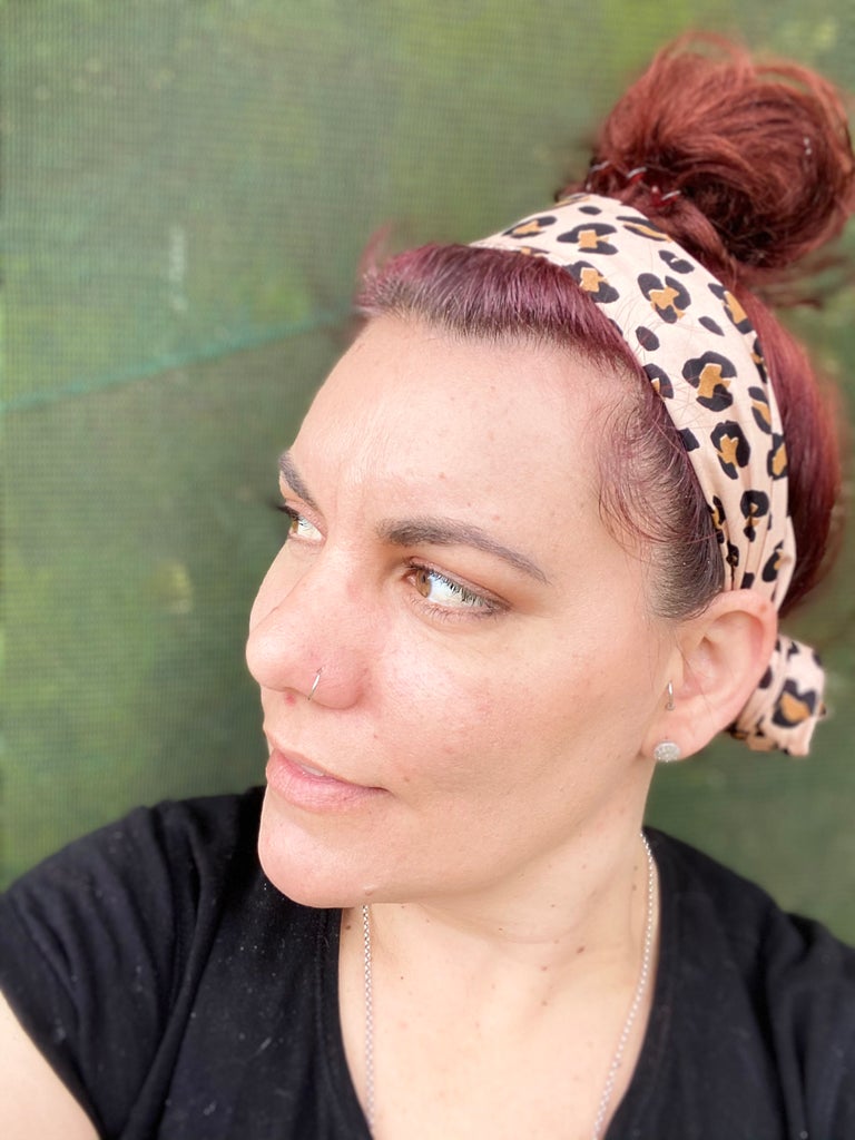 Pink Leopard Boho Wire Headband - Bae Bands Australia Twist Bow Wire Headband allows for your headband to stay in place all day with no headaches,