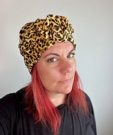 Leopard Print Wire Turbans | Chemo Cap