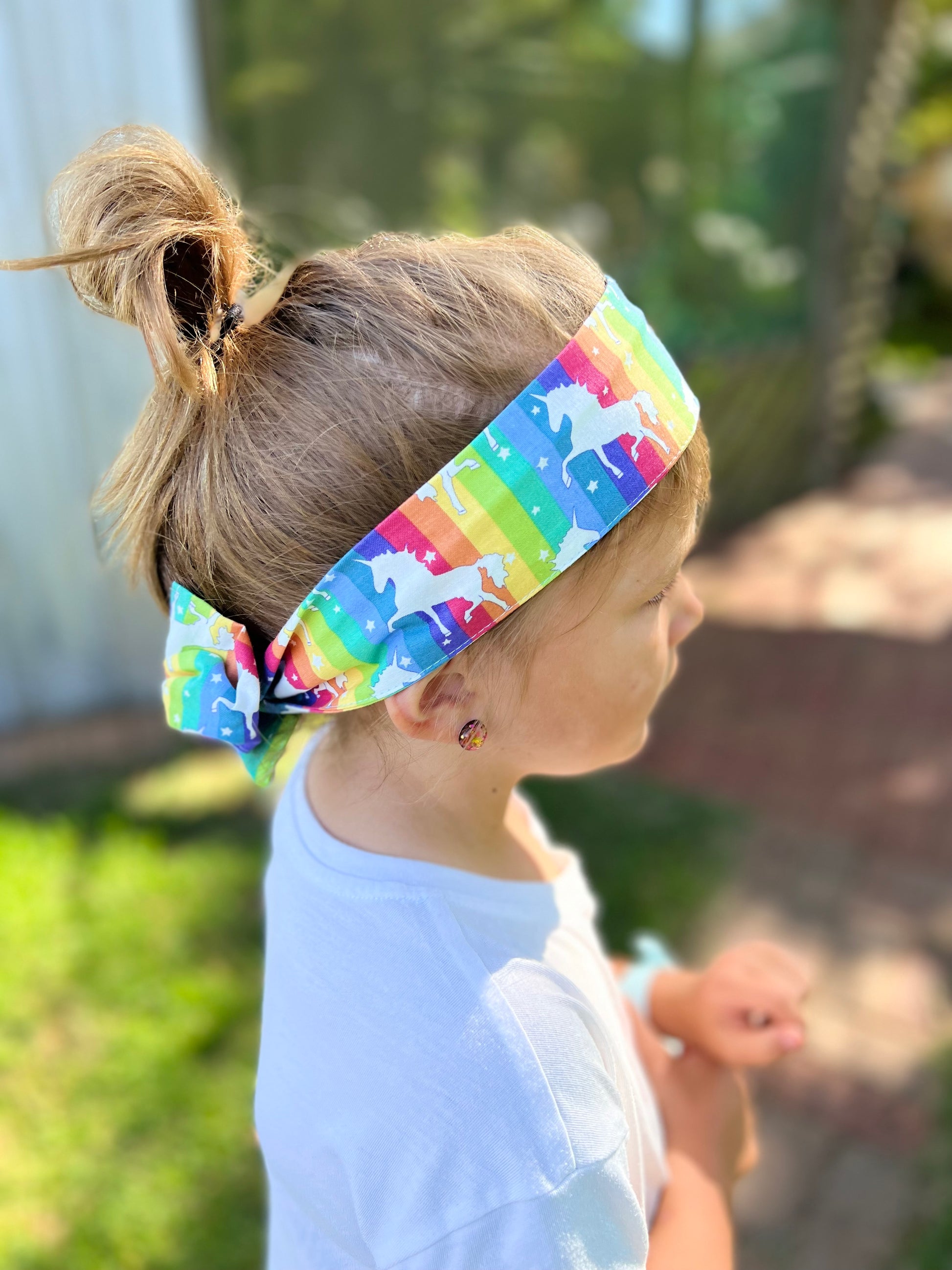 Rainbow Unicorn  -  Bae Kids Boho Wire Headband - Bae Bands Australia Twist Bow Wire Headband allows for your headband to stay in place all day with no headaches,