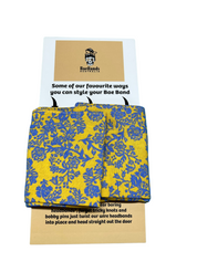 Vintage Blue Floral Boho Wire Headband - Bae Bands Australia Twist Bow Wire Headband allows for your headband to stay in place all day with no headaches,