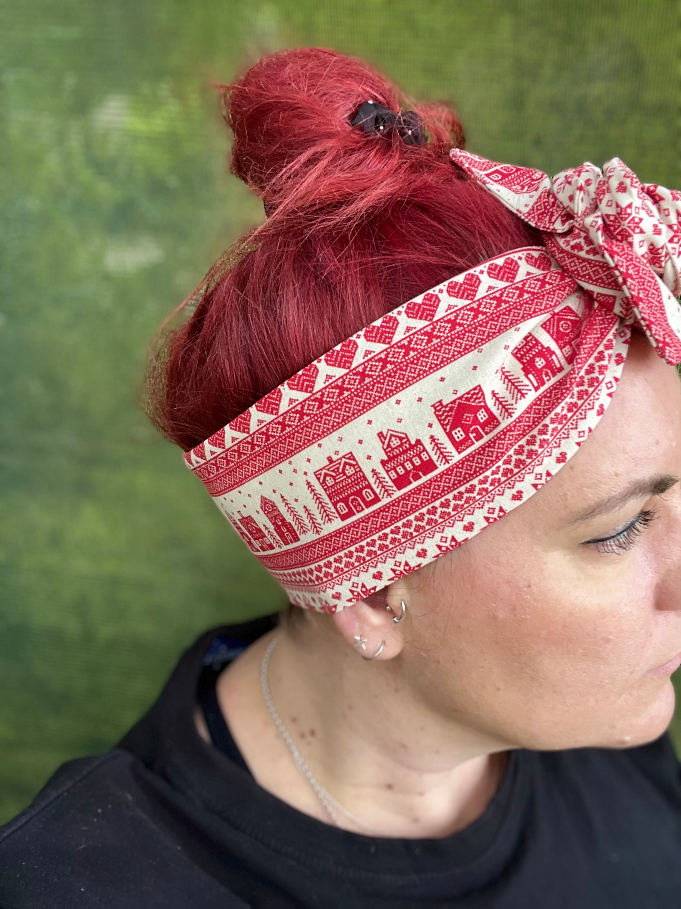 Xmas Ugly Sweater Wired Head Wrap