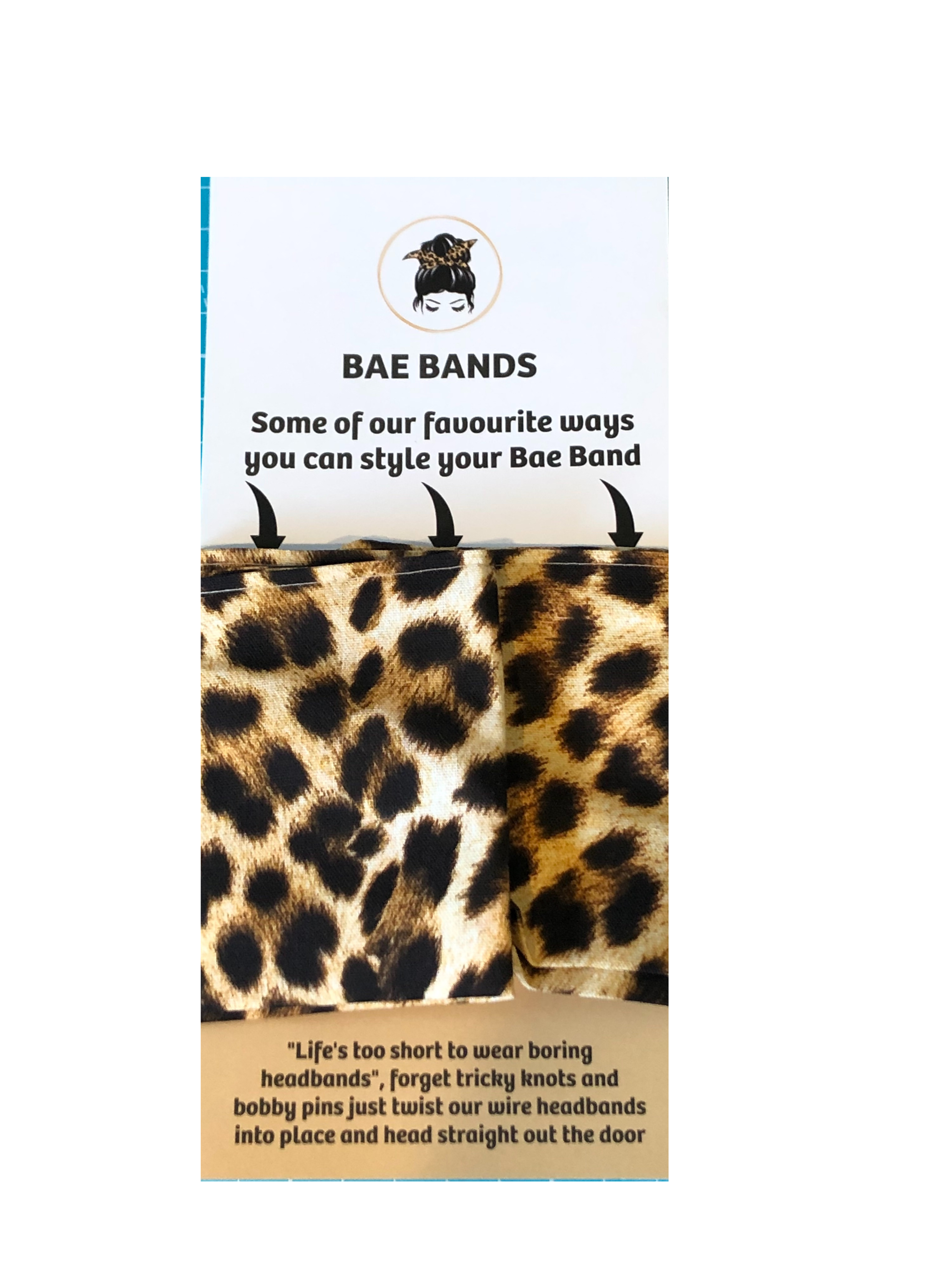 True Leopard Print Boho Wire Headband - Bae Bands Australia Twist Bow Wire Headband allows for your headband to stay in place all day with no headaches,