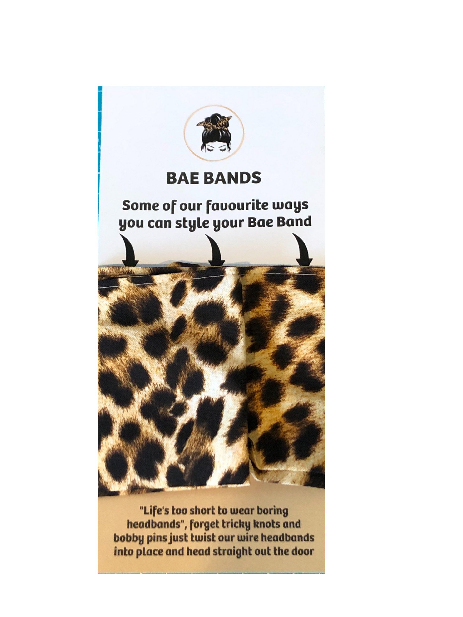 True Leopard Print Boho Wire Headband - Bae Bands Australia Twist Bow Wire Headband allows for your headband to stay in place all day with no headaches,