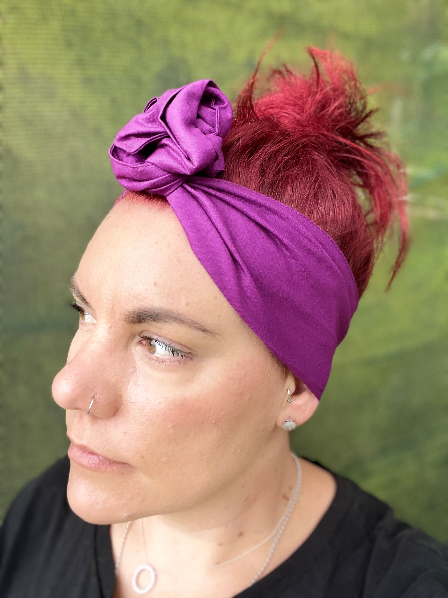 Deep Purple Boho Wire Headband - Bae Bands Australia Twist Bow Wire Headband allows for your headband to stay in place all day with no headaches,